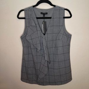 NWT Gray Blouse with Frill